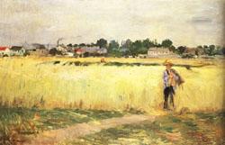 Berthe Morisot In the Wheatfields at Gennevilliers china oil painting image